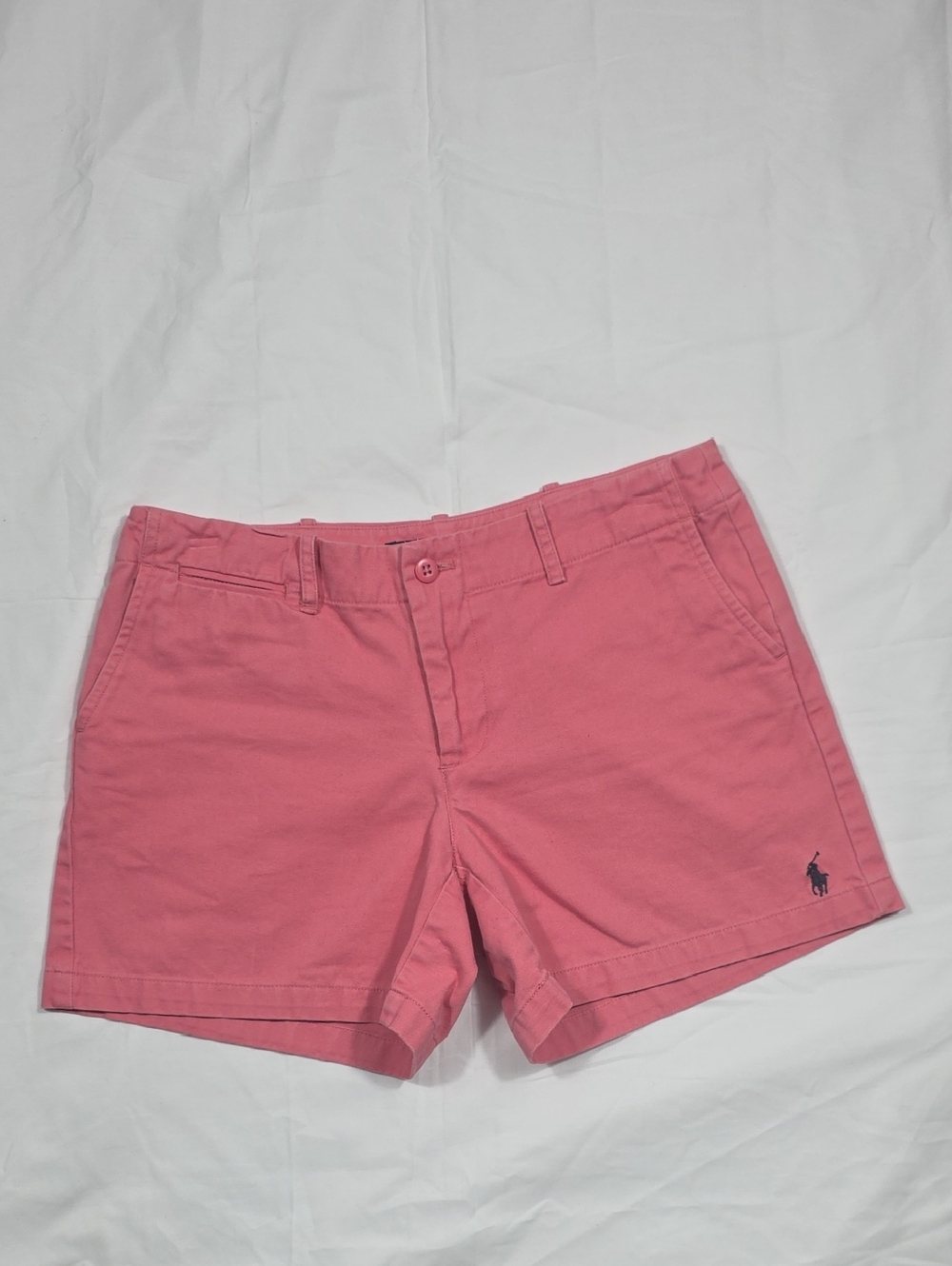 2 for $35 Ralph Lauren Sport Coral Pink Shorts with Navy Polo Logo